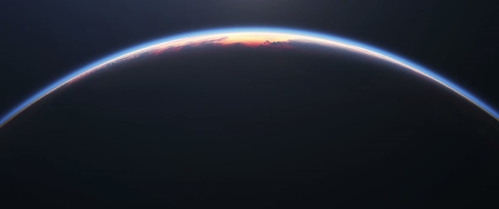 The curved horizon of Earth, from the ESA film